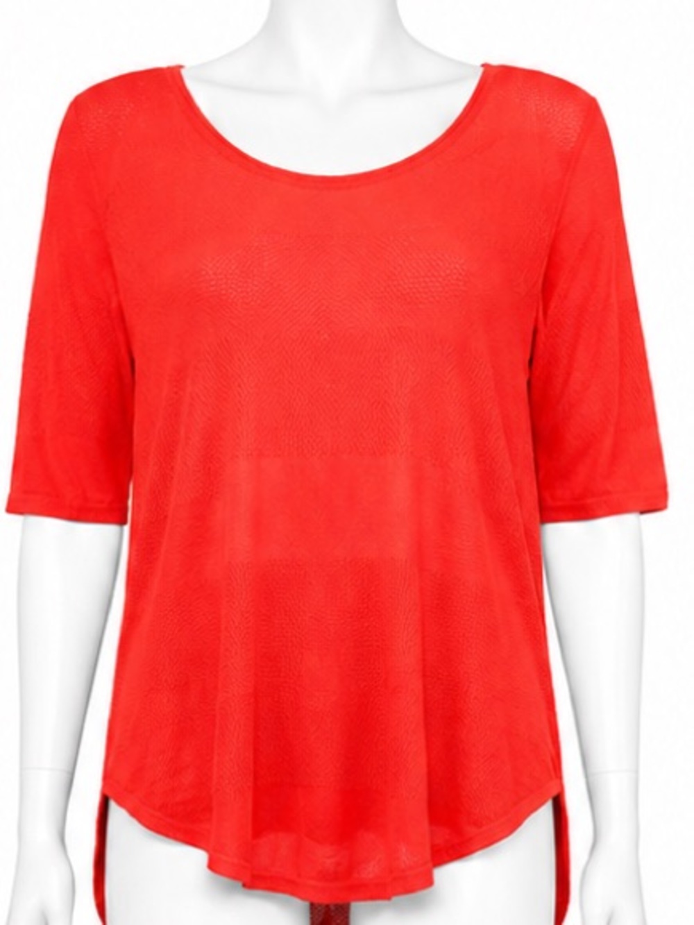 Express Orange Scoop Neck Knit Top size XS